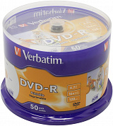 DVD-R Disc Verbatim   4.7Gb  16x  <уп. 50 шт> на шпинделе, printable <43533/43649>