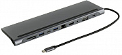KS-is <KS-474> Кабель-адаптер USB-C -> HDMI(F)+VGA(F)+audio+LAN+CR+2xUSB3.0+2xUSB-C port