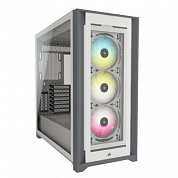 Corsair iCUE 5000X RGB CC-9011213-WW Tempered Glass Mid-Tower Smart Case, White