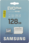 Samsung EVO Plus <MB-MC128SA> microSDXC Memory Card 128Gb Class10 UHS-I U3 A2 V30 + microSD--> SD Adapter