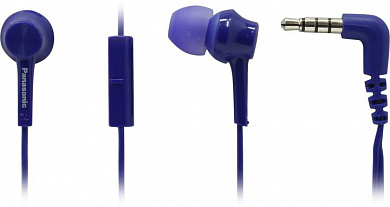 Наушники с микрофоном Panasonic RP-TCM115GCA <Blue> (шнур 1.2м)