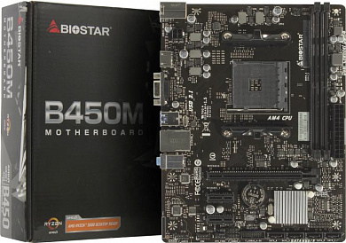 BioStar B450MHP (RTL) AM4 <B450> PCI-E Dsub+HDMI GbLAN SATA MicroATX 2DDR4