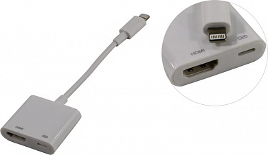 KS-is <KS-381> Кабель-переходник Lightning --> HDMI (M) + Lightning(F)power