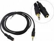 Exegate <EX-CCA-423-1.5> Кабель удлинительный Jack3.5-M --> Jack3.5-F 1.5м <EX284943RUS>