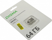 Digma <DGFUM064A20SR> USB2.0 Flash Drive 64Gb <1880829>