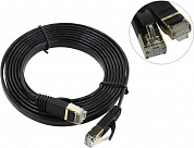 Patch Cord FTP  кат.7  2м, чёрный, плоский