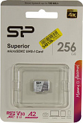 Silicon Power <SP256GBSTXDA2V20> microSDXC Memory Card 256Gb UHS-I U3 V30 A2