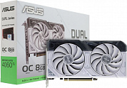 8Gb <PCI-E> GDDR6 ASUS DUAL-RTX4060TI-O8G-WHITE (RTL) HDMI+3xDP<GeForce RTX4060Ti>
