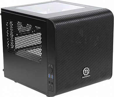 Minitower Thermaltake <CA-1B8-00S1WN-00> Core V1 Mini-ITX без БП, с окном