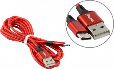 Smartbuy <iK-3122-S14rb> Кабель USB AM --> USB-C M 1м