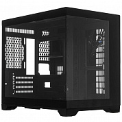 Miditower 1STPLAYER MEGAVIEW <MV6-TP-BK> Black MicroATX  без БП