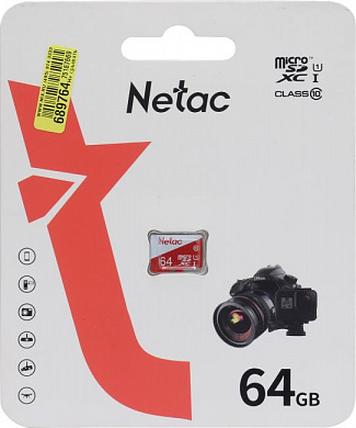 Netac <NT02P500ECO-064G-S> microSDXC Memory Card 64Gb UHS-I U1 Class10