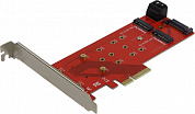 Orient <C298E> Адаптер M.2 M -> PCI-Ex4/2xM.2 B -> SATA (2230/2242/2260/2280/22110)