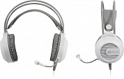 Наушники с микрофоном OKLICK HS-L300G <White> (шнур 2.2м, с регулятором громкости) <1796952>