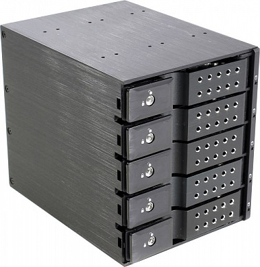 Procase <T3-305-SATA3-BK> HotSwap корзина 5xSATA/SAS 3.5”