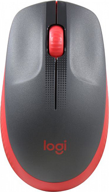 Logitech Wireless Mouse M190 Red <910-005926> (RTL) USB 3btn+Roll, беспроводная