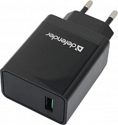 Defender UPA-101 <83573> Зарядное устройство USB (Вх. AC100-240V, Вых. DC5/9/12V, 18W, USB)