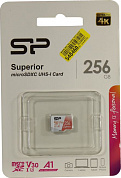 Silicon Power <SP256GBSTXDV3V20> microSDXC Memory Card 256Gb UHS-I U3 V30 A1