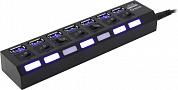 5bites <HB37-303PBK> 7-port USB3.0 Hub с выключателями + б.п.
