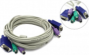 TRENDnet <TK-C10> Кабель для KVM переключателей (PS/2+PS/2+VGA15M, 3.0м)