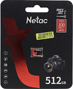 Netac <NT02P500PRO-512G-S> microSDXC Memory Card 512Gb A1 Class10 A1 V30 UHS-I U1