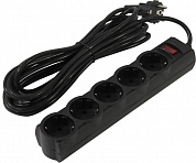 Сетевой фильтр CBR <CSF 2505-5.0 Black PC/CB> <5м> (5 розеток)