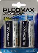 Pleomax <R20-2BL> (Size D, 1.5V, солевый) <уп. 2 шт>