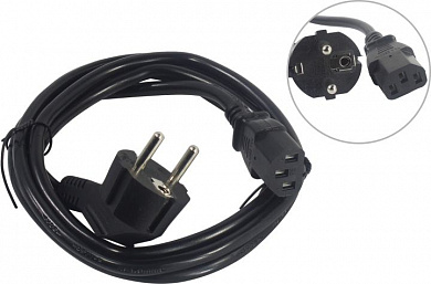 Buro <BU-PCAB-1.8-16A> Кабель компьютер - розетка 220V 1.8м Европейский стандарт Г-образный