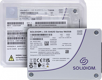 SSD 960 Gb SATA 6Gb/s Intel/SOLIDIGM D3-S4620 Series <SSDSC2KG960GZ01/SSDSC2KG960GZ1Z> 2.5"