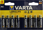 VARTA LONGLIFE 4106-8, Size"AA", 1.5V, щелочной (alkaline) <уп.8 шт>
