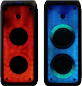 Ginzzu GM-215 {80Вт, LED-дисплей, TWS, 60Гц- 18кГц, USB-flash, microSD-card, FM-радио, пульт ДУ, батарея 7,4В/5400мАч}