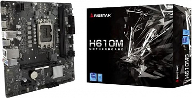 Материнская плата Biostar H610MS  Soc-1700 Intel H610 2xDDR4 mATX AC`97 8ch(7.1) GbLAN RAID+HDMI+DP