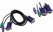 <DKVM-CB B1(A)> Кабель для KVM переключателей (PS/2+PS/2+VGA15M, 1.8м)