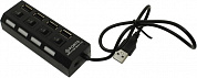 Smartbuy <SBHA-7204-B> 4-port USB2.0 Hub с выключателями