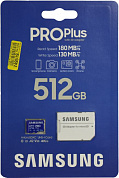 Samsung PRO Plus <MB-MD512SA/EU/KR> microSDXC Memory Card 512Gb Class10 UHS-I U3 A2 V30 + microSD--> SD Adapter