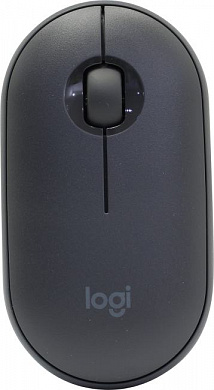 Logitech Pebble Black Wireless Mouse <910-005576> (RTL) USB 3btn+Roll