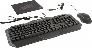 QUMO Dominator K66/M83 (Кл-ра М/Мед,USB+Мышь 7кн,Roll,USB+коврик) <33338>