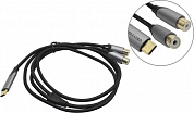 Vention <BGVHF> Кабель-разветвитель USB-C --> 2RCA-F 1м