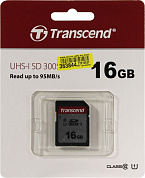 Transcend <TS16GSDC300S> SDHC Memory Card 16Gb UHS-I U1