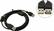 ExeGate <EX-CCF-USB2-AMAF-3.0F> Кабель удлинительный USB 2.0 A-->A  3м, 2 фильтра <EX294763RUS>