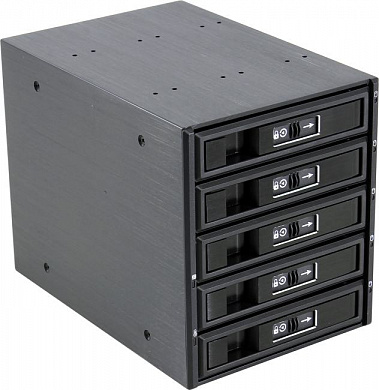 Procase <L3-305-SATA3-BK> HotSwap корзина 5xSATA/SAS 2.5”/3.5”