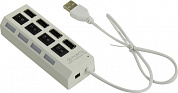 Smartbuy <SBHA-7204-W> 4-port USB2.0 Hub с выключателями