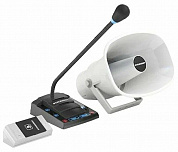 Комплект Stelberry S-525 переговорного устройства клиент-кассир для АЗС с системой громкого оповещения, функцией "симпл
