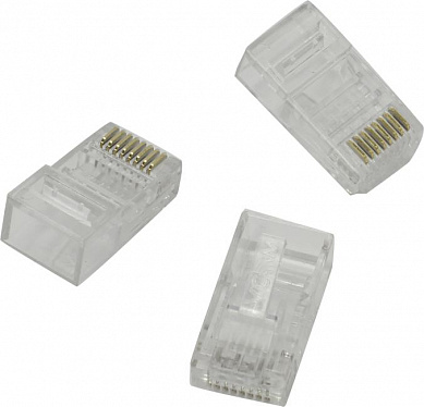 VCOM <NM006-100> RJ-45 Коннектор Кат.6 (уп-ка 100шт)