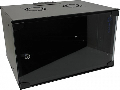 5bites <TC5402-06B> Шкаф настенный телекоммуникационный, чёрный6U 520x400