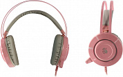 Наушники с микрофоном Bloody G521 Pink (7.1, шнур 2.3м, USB, с регулятором громкости)