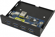 Exegate U3H-625 4xUSB3.0 port Front Panel <EX283580RUS> (крепление на лицевую панель корпуса 3.5")