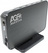 AgeStar <3UB3A8(6G)-Black (Al)>(Внешний бокс для 3.5" SATA HDD, USB3.0)