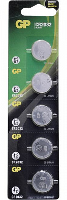 GP Lithium Cell CR2032-5 (Li, 3V) <уп. 5 шт>