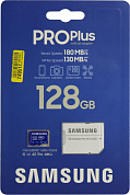 Samsung PRO Plus <MB-MD128SA/EU/KR> microSDXC Memory Card 128Gb Class10 UHS-I U3 A2 V30 + microSD--> SD Adapter